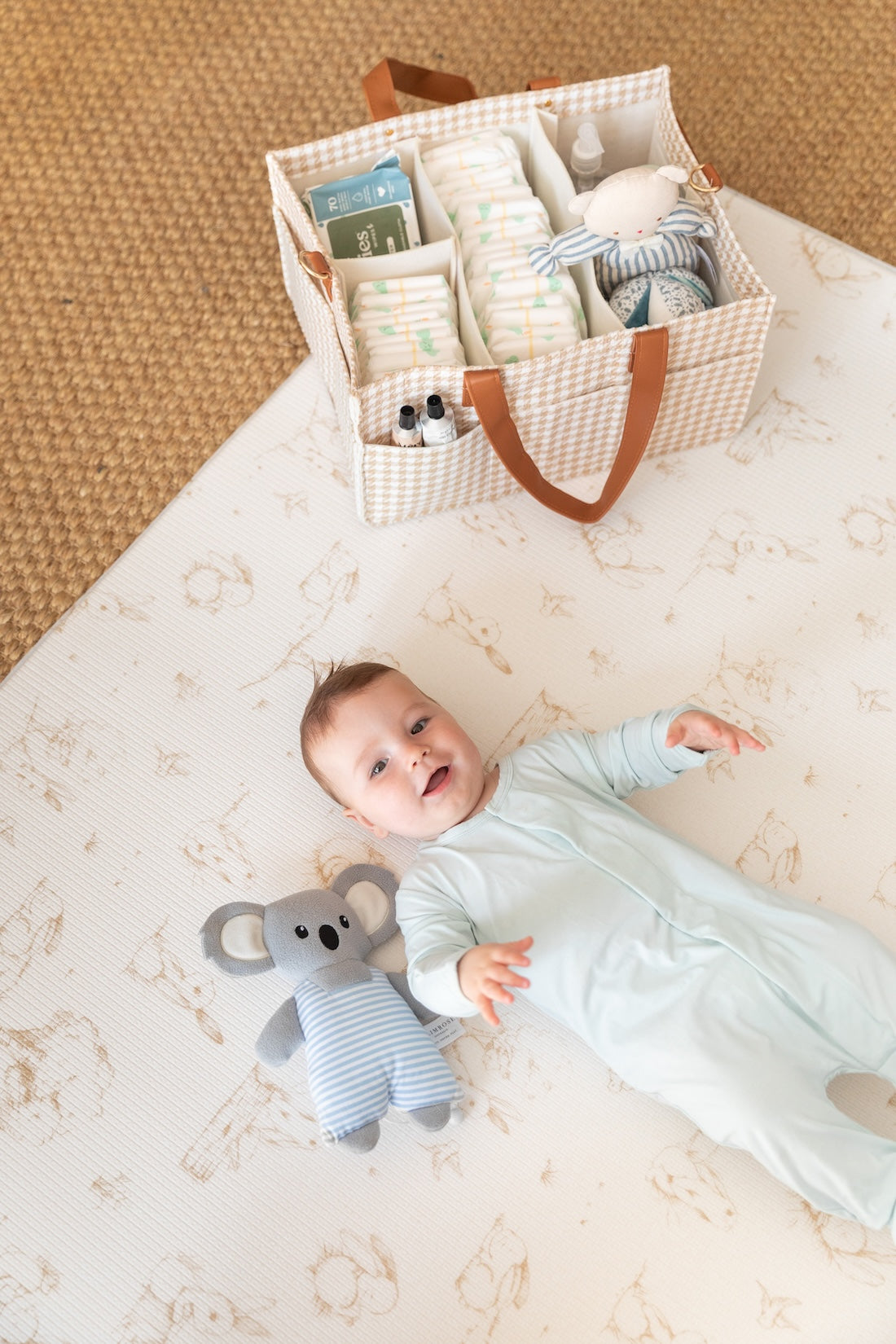 bunny, playmats, play mats, baby play mats, padded play mats, little wiwa, bunny mat, scandi inspired