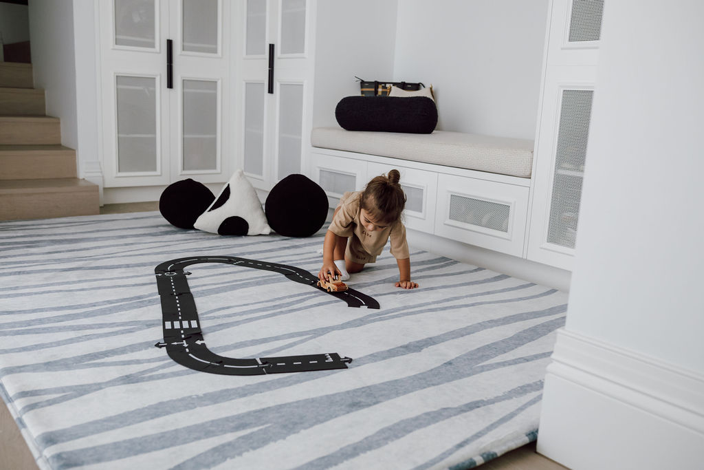 little wiwa, little wiwa play rug, little wiwa plush play mat, silver tide play rug