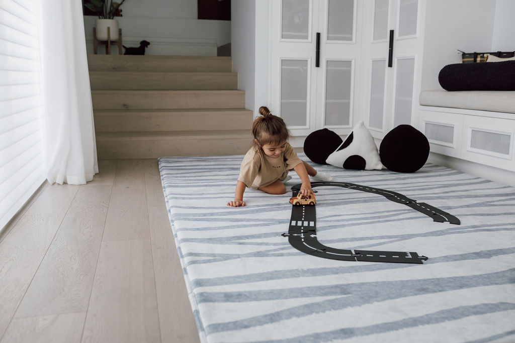 little wiwa, little wiwa play rug, little wiwa plush play mat, silver tide play rug